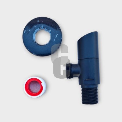 Кран ъглов КЕРАМИЧЕН 1-2х1-2 - ЧЕРЕН